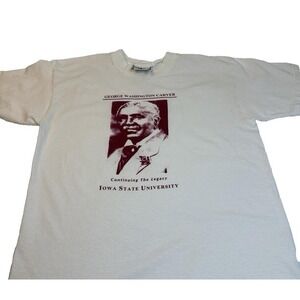 Vintage Iowa State Shirt Men's Large George Washington‎ Carver T-shirt KC